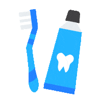 burkeandbeckstrom teeth dentist brush toothpaste Sticker