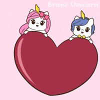 Love You Heart GIF by Brave Unicorn