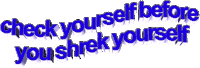 check yourself before you shrek yourself Sticker by AnimatedText