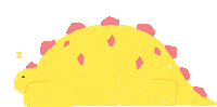 wapaindewa tired sleep dinosaur 恐龍 Sticker