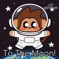 To The Moon Space GIF by Chimpers