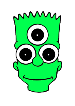 Outer Space Simpsons Sticker