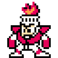 JavaJake pixel fire nintendo boss Sticker