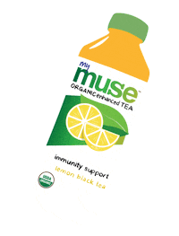 mymuseorganic tea drinks organic lemon Sticker