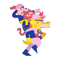 Cat Running Sticker by Clemens Den Exter