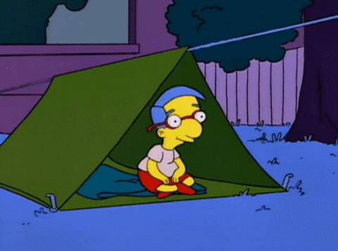 camping the simpsons GIF