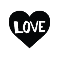 Black Heart Love Sticker