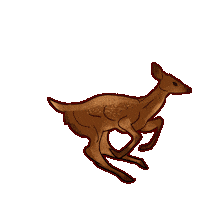Deer Running Sticker by Contextual.Matters
