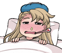 Sick In Bed Sticker by Jin
