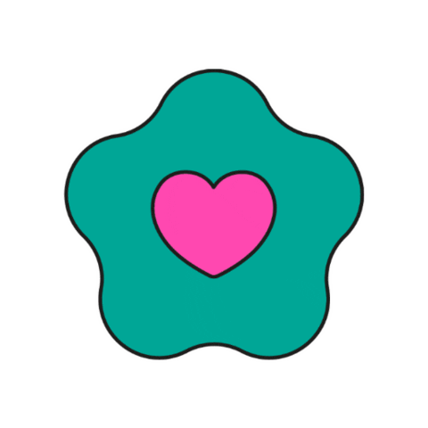 soyvalest heart flower Sticker