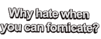 hate fornicating Sticker by AnimatedText