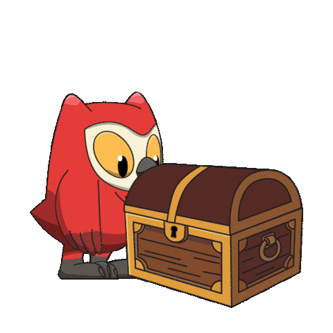Owl Treasure Sticker by birb