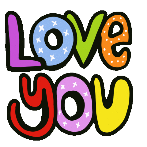 I Love You Text Sticker by Jelene