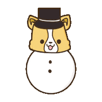 Merry Christmas Dog Sticker by corgiyolk