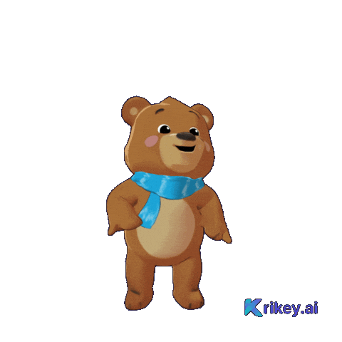 Teddy Bear Good Job Sticker by TeamKrikey