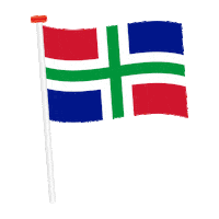 DokkumerVlaggenCentrale flag forum vlag groningen Sticker