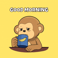 Tired Coffee GIF by Wise Monkey Meme