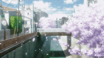Violet Sky Anime Scenery GIF  GIFDBcom