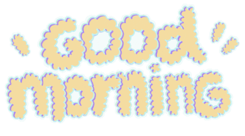 Good Morning Text Sticker by Poupoutte