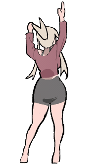 Anime Girl Cute Dance Sticker