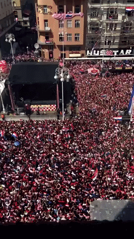 Thousands of Fans Gather in Zagreb to Welcome Home Croatian Team