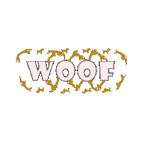 Typography Dogs Sticker
