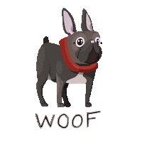 carldarpa dog pet bulldog woof Sticker