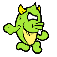 monster fish Sticker