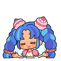 SparklesMagicalMarket blue idk shrug sparkles Sticker