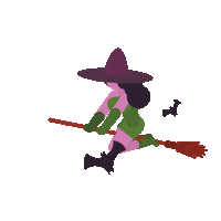 iBenlo cat halloween black flying Sticker