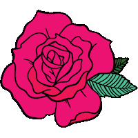 Pink Rose Flower Sticker by beauhudson