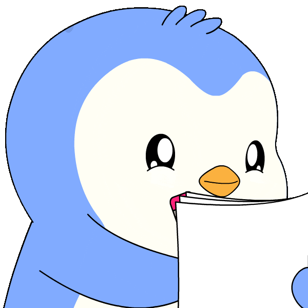 Penguin Studying GIF by Pudgy Penguins
