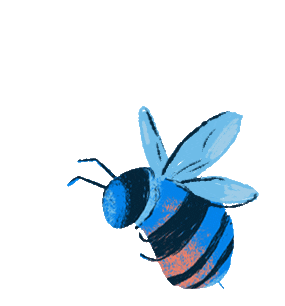 Bee Sticker by vicente nirō