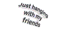 friends hanging out Sticker
