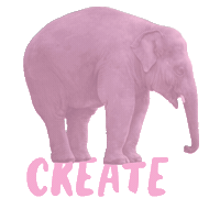 Pink Create Sticker