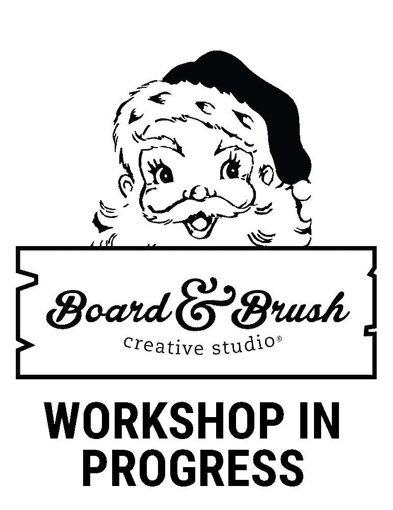 Santa Diy Sticker by Board & Brush Creative Studio