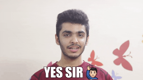 Yes Sir Raise Hand GIF by Aashish Desimarketer