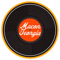 visitmaconGA spinning georgia record music city Sticker