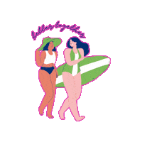jenterne surf together girlpower bettertogether Sticker