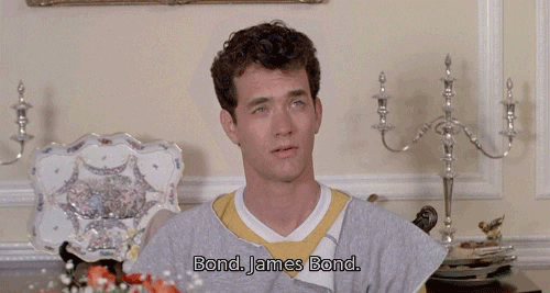 happy james bond GIF