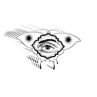 OnlyHereForYou eye tattoo butterfly moving Sticker