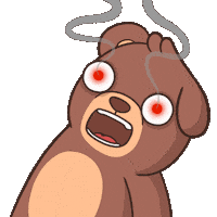 Teddy Bear Pain Sticker by BEARISH