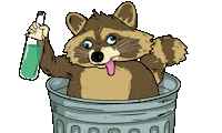 TrashPandaTribe party cartoon nft drunk Sticker