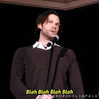 aborddelimpala jared padalecki blah blah blah aborddelimpala GIF