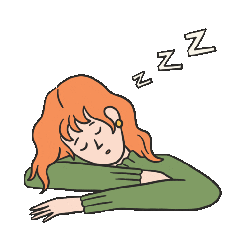 Tired Night Sticker by Carolynn