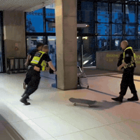 Skateboarding Security GIF