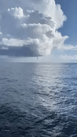 Giant Waterspout Adds Drama to Fishing Trip Off New South Wales