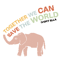 Save The World Elephant Sticker by Ivory Ella