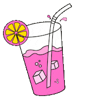 jawdropcocktails pink drink sweet ice Sticker