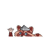 TrashPandaTribe cartoon nft hey raccoon Sticker